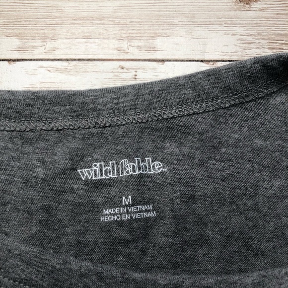“wild fable” short sleeve, cropped, crew neck tee -light grey- juniors size M - Picture 6 of 9